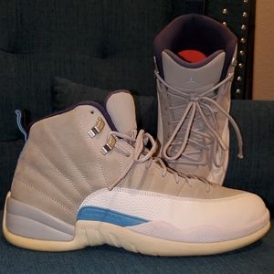 Jordan 12 'Grey University Blue' Sz 10.